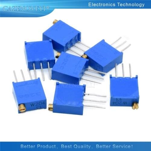 5pcs 3296W 3296 50 100 200 500 ohm 1K 2K 5K 10K 20K 50K 100K 200K 500K 1M ohm 103 100R 200R 500R Trimpot Trimmer Potentiometer