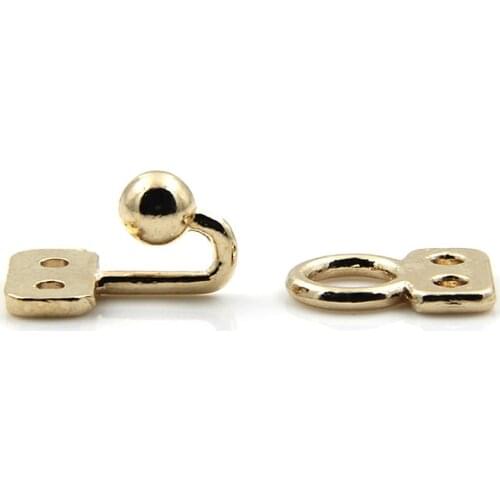 5 Pieces Mink Coat Buckles Decorative Invisible Clasp for Fur Coats Simple Fashion Metal Zinc Alloy Buttons Handmade Sewing sply