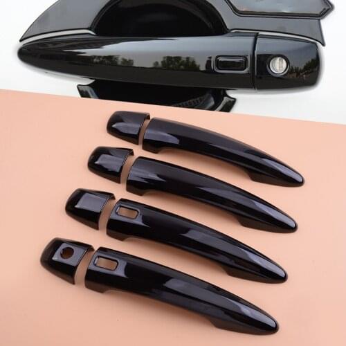 8Pcs/Set Car Exterior Door Handle Cover Trim Protector Cap Frame Gloss Black ABS Fit for Nissan Sylphy Sentra 2019 2020 2021