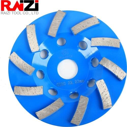 Raizi 5,7inch Abrasive Radial Diamond Grinding Disc for Concrete 22.23mm Industial Angle Grinder Concrete Grinding Wheel Tools