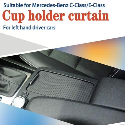 LHD Car Central Armrest Drink Cup Holder Shutter Outer Frame Panel For Mercedes Benz W204 C C180 C200 C220 E W212 E260 E300
