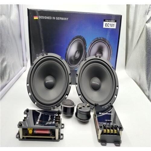 Free Shipping 6 Sets EC101 60W Car Audio Earclear 6.5'' 2Way 120W Max Power Packaged component set Designed In Germany