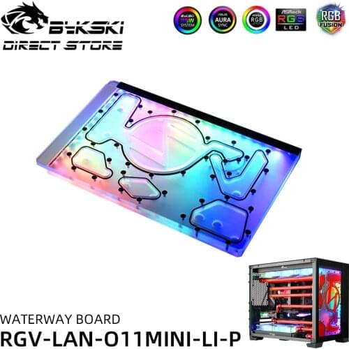 Bykaki RGB Acrylic Case Front Waterway Board for Lianli O11MINI Case MOD Water Cooler System Water Tank RGV-LAN-O11MINI-LI-P
