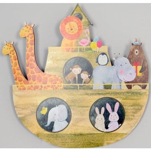 Animals on Ship Wooden Design Lighting Decorative Modern Bedroom Wall Lamps Led Light Night Light 2021 Model 013