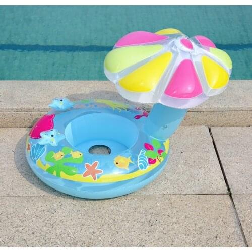 Kids Baby Summer Mushroom Swimming Ring Child Inflatable Swim Seat Pool Umbrella Swim Circle Water Fun Pool Toys For 0-3Ys New