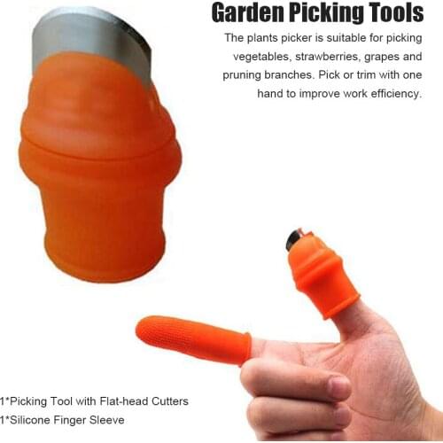 Garden Picking Tools Silicone Thumb Cutter Set Labor-saving Harvesting Plant Picking Tool Vegetable And Fruit Gardening Tools