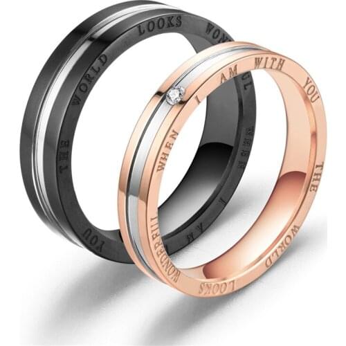 Fashion personality titanium steel ring couple jewelry trend wild men and women couple ring wedding gift