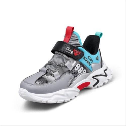 2021 Spring Autumn New Kids Sneakers Boys Breathable Fashion Running Shoes Lightweight Leather Waterproof Casual Walking Shoes
