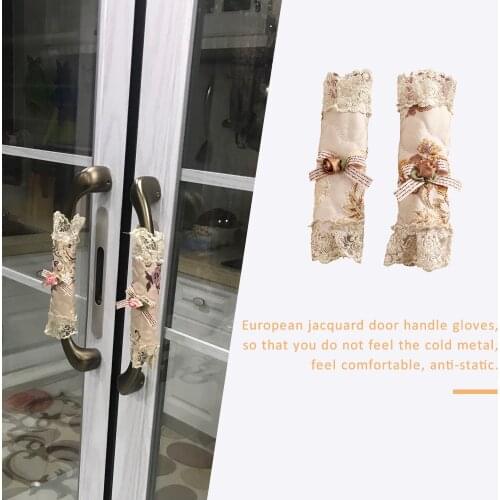 Refrigerator Door Handle Cover Kitchen Appliance Decor Handles Antiskid Protector Gloves Fridge Oven Keep off Fingerprints