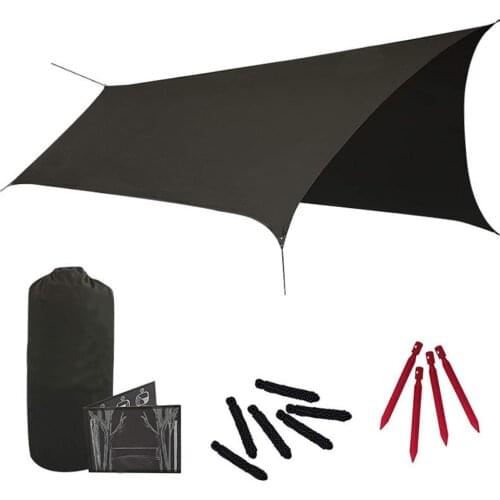 Lightweight Hammock Sun/Rain Tarp Shelter Shade Tent Tarp for Camping Backpacking Fishing Hiking Car Patio Car Sun Awning Canopy