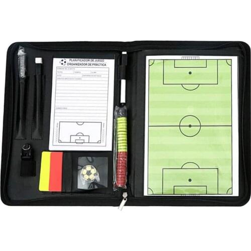 Football Coach Board Magnetic Multifunction Coaching Strategy Board Kit Foldable Soccer Basketball Teaching Plate Book Set