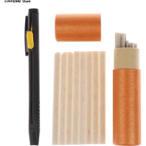 2PCS Stitching Sewing Needlework Fabric Invisible Chalk Marker Pencil Pens+20PCS Refills For Tailor Cotton Leather Garment Craft