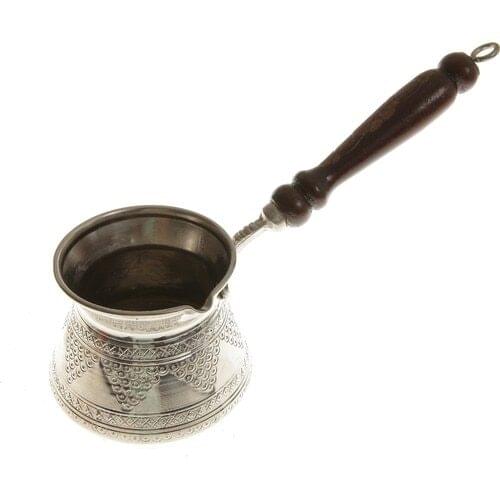 Peace Handmade Wooden Handle Copper Coffee Pot