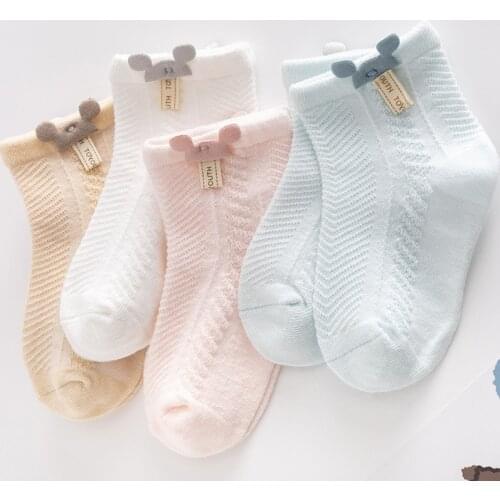 Newborn Baby Socks Cartoon Socks Cotton Thin Section Mesh Socks Boys Girls Children Boneless Socks