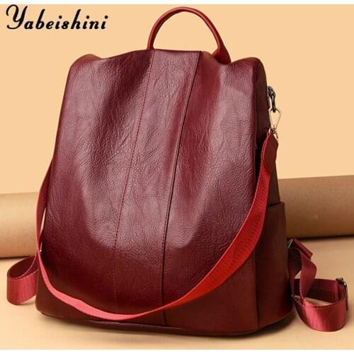 New Women Designer Backpack Casual Back Pack for Women High Quality Leather Backpacks Female School Bags for Teenage Girls 2021