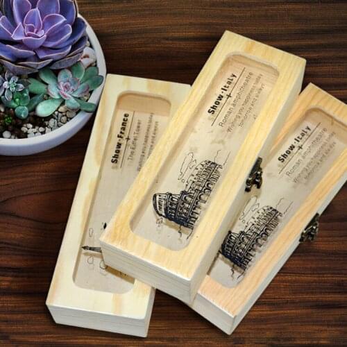 Creative special personality pencil case wood storage box container project box Organizers Utility knife