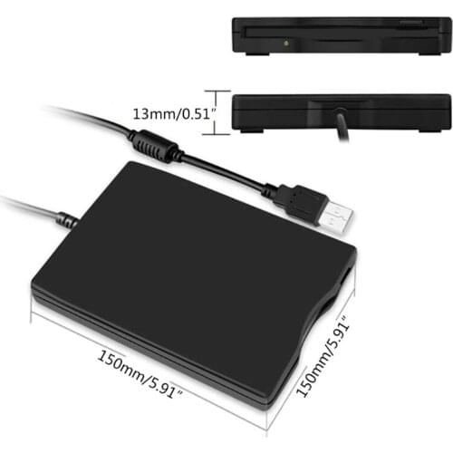 3.5 inch USB Mobile Floppy Disk Drive Portable 1.44MB External Diskette FDD 203B