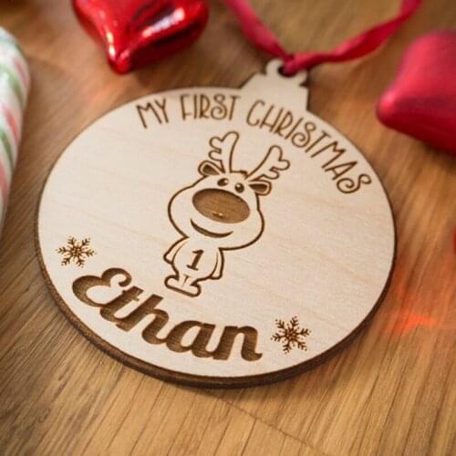 Christmas Decorations - Personalized Baby - Christmas Gift - First Christmas - Newborn Christmas - Baby
