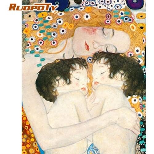 RUOPOTY 60x75cm Frame Picture Painting By Numbers Kits Angel Acrylic Wall Art Home Decors Coloring By Numbers For Diy Gift