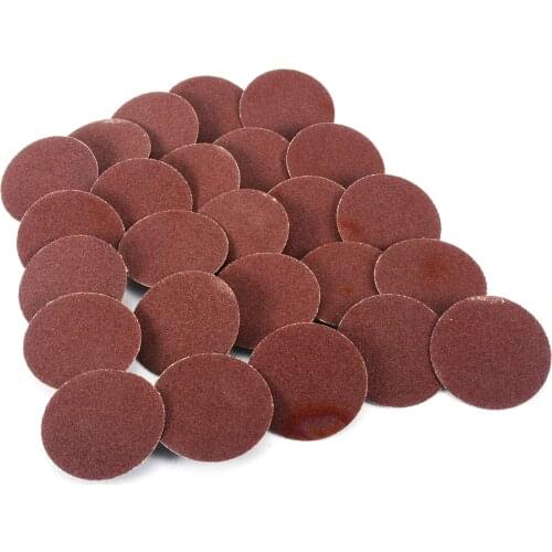 25PCS 180 Grit 2 inch Roll Lock Sanding Disc Surface Sandpaper Abrasive Pads For Rotary Tool