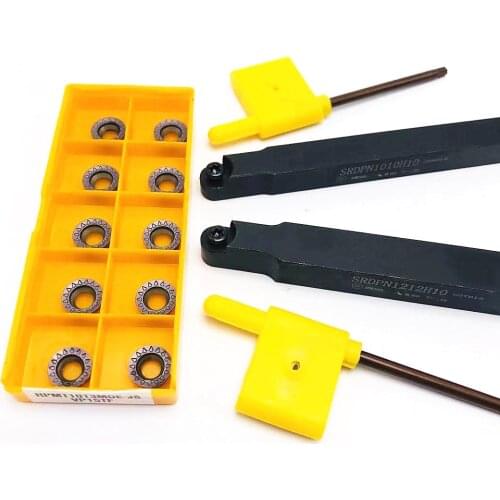 SRDPN1010H10 SRDPN1212H10 CNC external lathe tool arc forming tool holder for RPMT10T3MO R5 high-quality carbide inserts