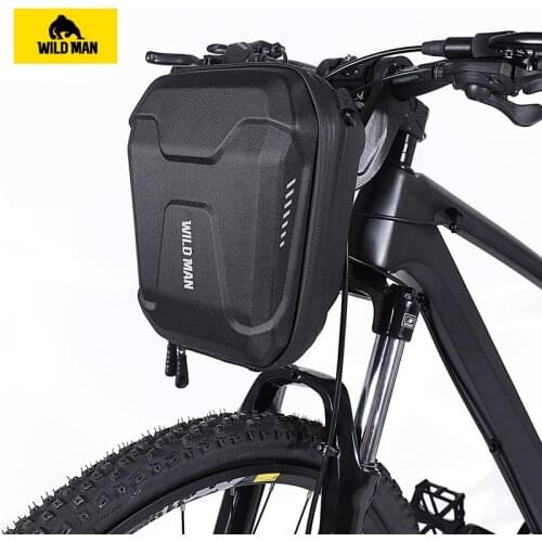 WILD MAN E8 Bicycle Handlebar Bag 3L EVA Hard Shell Electric Scooter MTB Road Bike Shoulder Bag Front Bag