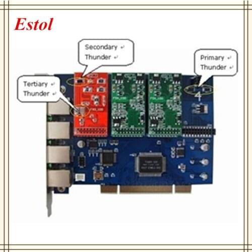 TDM410P/TDM410 Asterisk card PCI 2.2 analog telephony card with FXS or FXO inferface,analog voice card, No need Driver