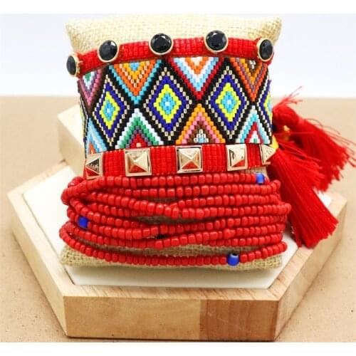 Bohemian Bracelet For Women Pulseras Mujer Moda 2020 MIYUKI Crystal Armband Heart Bracelet Jewelry Accesorios Mujer Gift