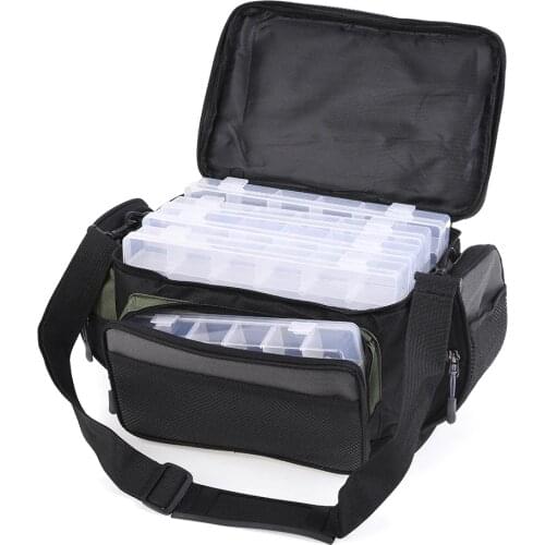 Waterproof Fishing Bag Multifunctional Fishing Tackle Bags Fish Road Reel Lure Hook Storage Shoulder Bag