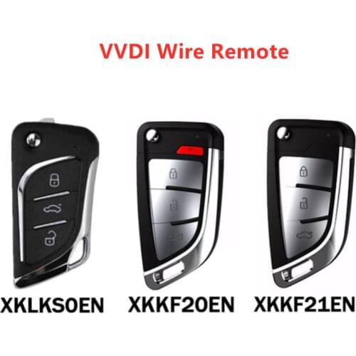 Xhorse Universal Wire 3 Button Remotes Key English Version for VVDI2 Programmer or VVDI Mini Key Tool XKKF21EN XKLKS0EN XKKF20EN