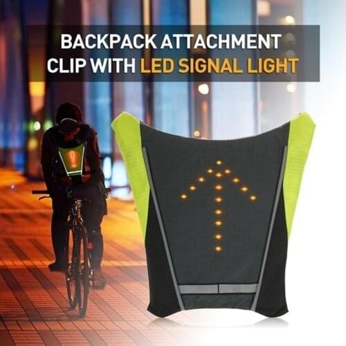 Wireless Control LED Cycling Vest Nylon Oxford Cloth Night Cycling Vest Turn Indicator Bike Traffic Vest