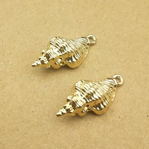 10pcs 15x27mm conch charms for jewelry making earring pendant bracelet and necklace charm