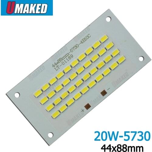 100% Full Power LED Floodlight PCB 20W SMD5730, 88x44mm led PCB board, Warm white/white lighting sourcefor led floodlight