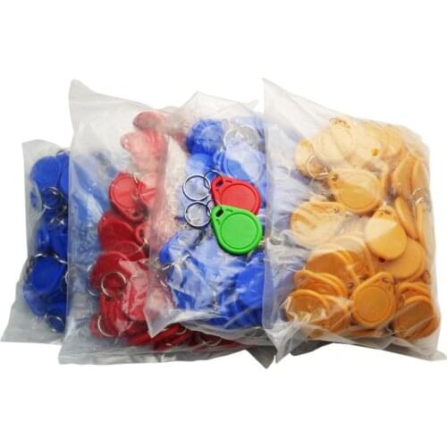 100Pcs/ Lot 13.56 MHZ RFID IC Card Token Tags Key Keyfobs for Access Control Entrance Mechine