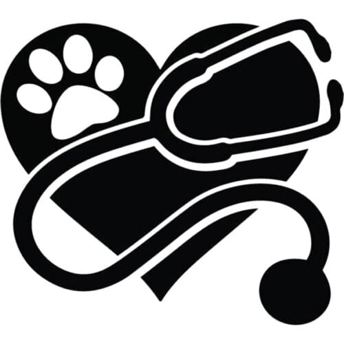 15*13.4cm Vet Decal Pet Window Bumper Sticker Car Decor Fashion Personality Creativity Classic Attractive Car Sticker