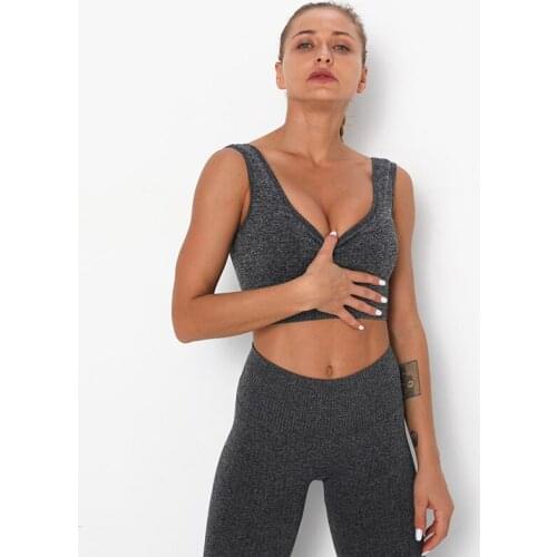 2 PCS Seamless Yoga Set Women Sportswear Fitness Bra+Leggings Tracksuit Padded Gym Running Suit Exercise Clothing Athletic