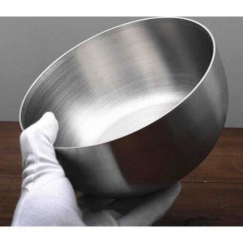 304 Stainless Steel Large Bowl Household Adult Large Bowl Cooking Bowl All Steel Eating Bowl Soup Bowl
