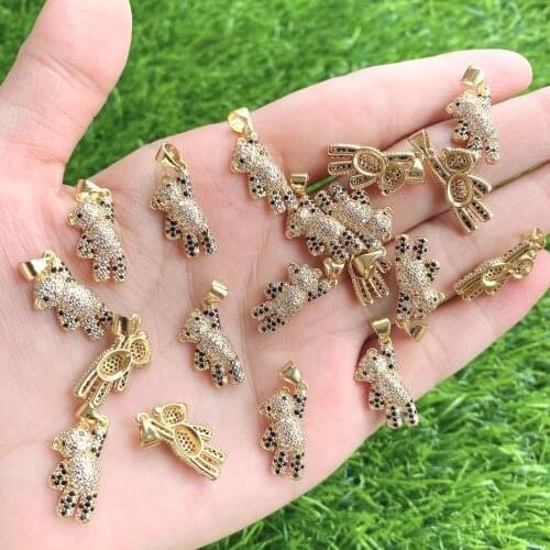 5Pcs Colorful enamel box chain necklace, cz micro pave Animal pendant necklace for summer jewelry