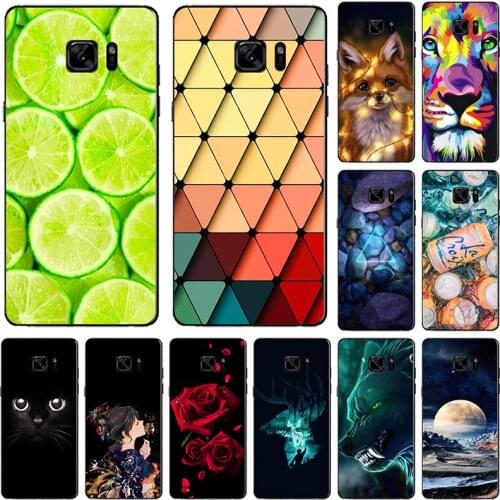Printed Case For Samsung Galaxy Note 7 FE N9300 Note7 Cover Original Cute Printing Drawing Soft Silicone Phone Case Shell