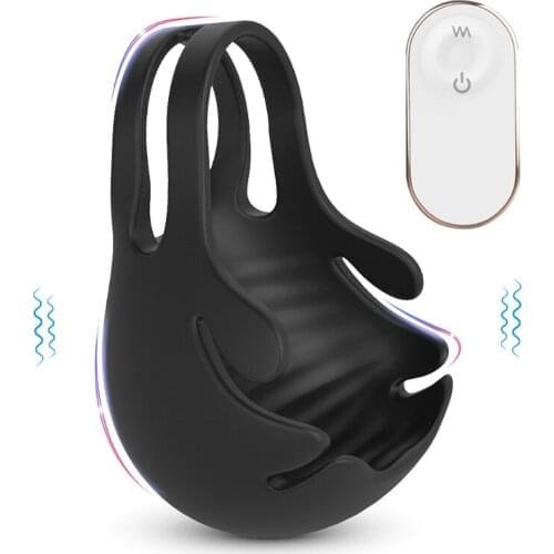 Dildo Ring Stimulator 9 Vibration Modes Wireless Remote Control Massage Adult Men Masturbating Sex Toys Pleasure