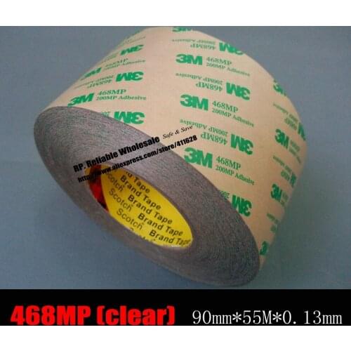 90mm *55M *0.13mm) 3M 468 MP 200MP Adhesive Double Sided Sticky Tape for Phone Camera Screen Electronic Components Switch
