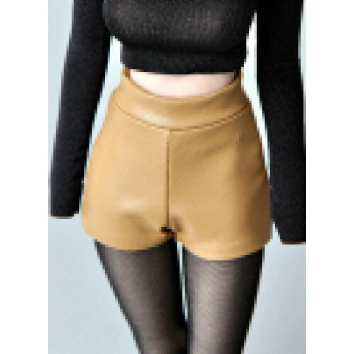 1/6 Scale High Waist Stretch Leather Shorts Model for 12" Female Body