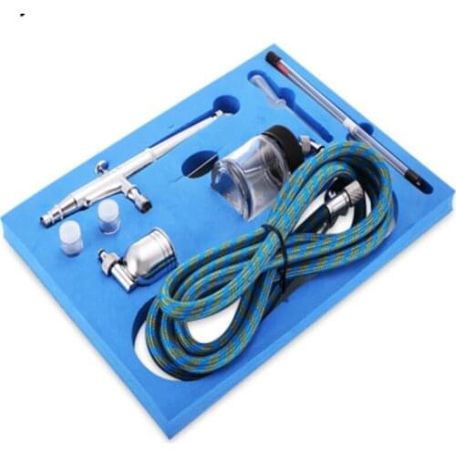 Dual Action Airbrush Air Compressor Kit 0.2mm / 0.3mm / 0.5mm Needles &amp NozzlesCraft Cake Paint Art Spray Gun Set