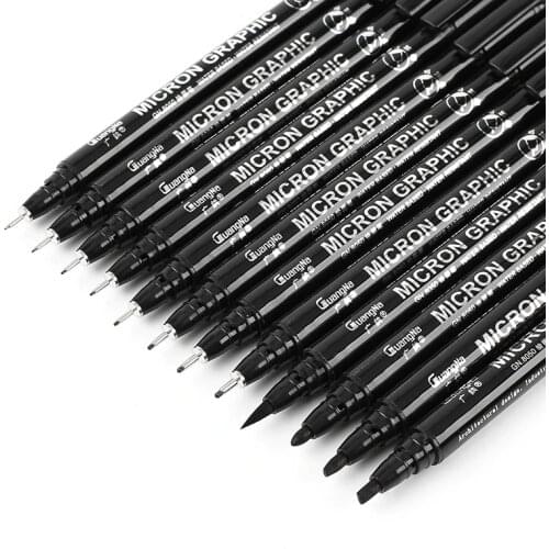 12 Pcs Fineliner Pens Waterproof Archival Ink Fine Point Micro Pen or Beginners Writing Journaling Signature Multiliner