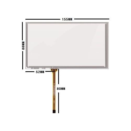 New 155mm*88mm 6.2 inch resistance car DVD navigation touch screen 155*88 Free shipping