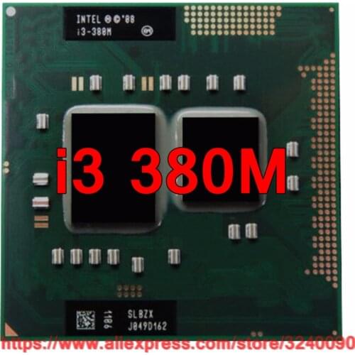 Original lntel Core i3 380M 2.53GHz i3-380M Dual-Core Processor PGA988 Mobile CPU Laptop processor free shipping