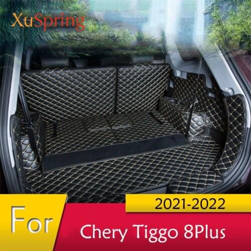 Durable Trunk Mat Cargo Liner Rear Tail Box Carpets Full Coverage Car Styling For Chery Tiggo 8plus 2021 2022