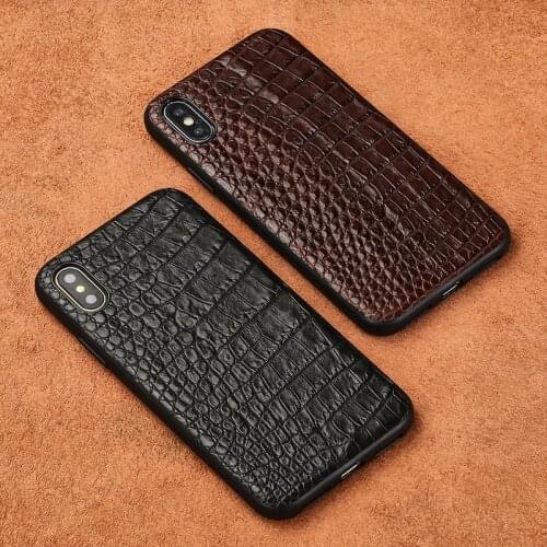 Real Crocodile skin Shockproof back case For Apple iphone 11pro max 7 8 Plus XS Max XR Original cover for iphone 11 pro coque