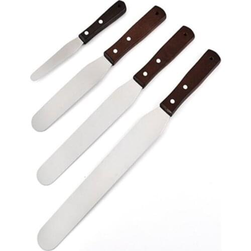 8/10 Inch Stainless Steel Cake Spatula Butter Cream Icing Frosting Knife Smoother Kitchen Pastry Cake Decoration Tools