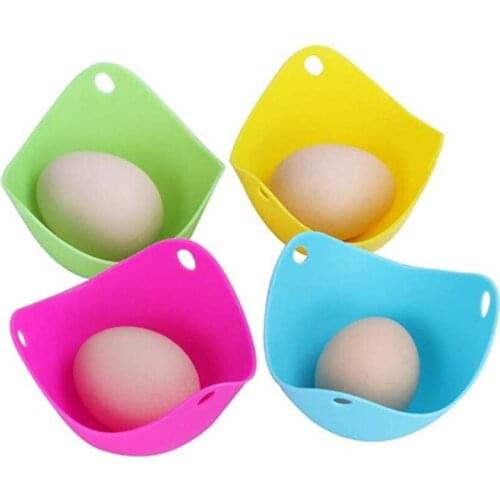 Silicone Egg Poacher Poaching Pods Pan Mould Egg Mold Bowl Rings Cooker Boiler Kitchen Cooking Tool Accessories Gadget 4Pcs/lot